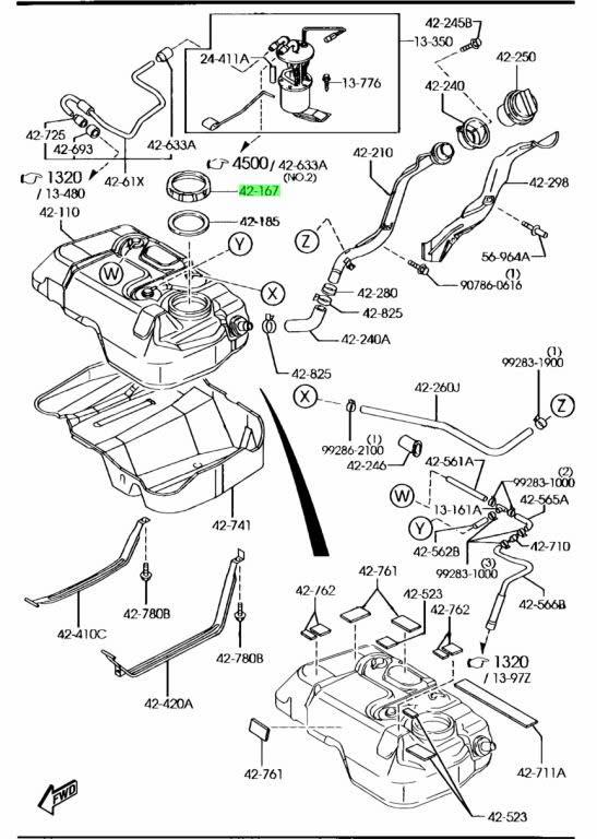 Nắp bơm xăng Ford Escape 2001-2013 2.0, 2.3,3.0 CH