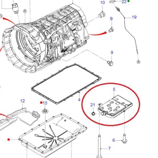 Lọc dầu nhớt hộp số + ron đáy cacte Ford Ranger 2.0, Everest 2.0 TH