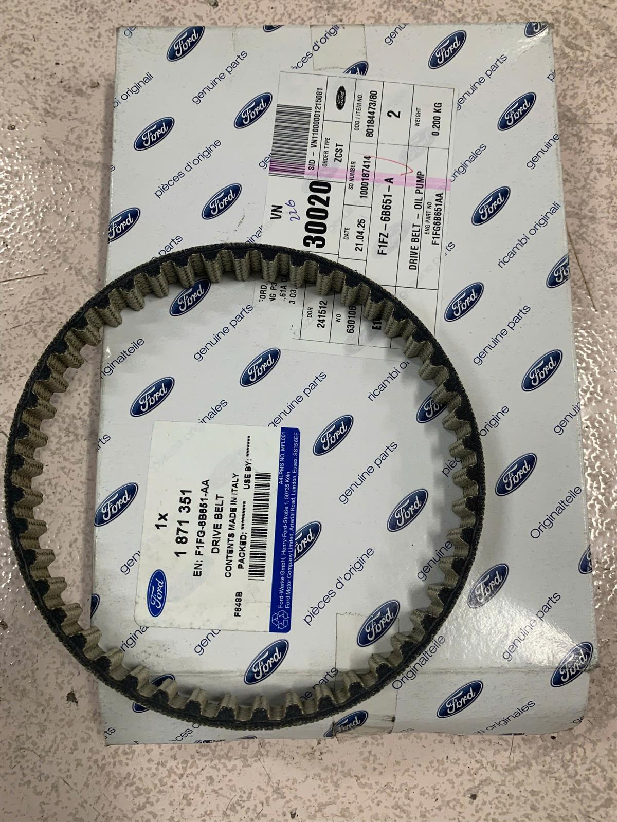 Dây curoa bơm dầu nhớt Ford Ecosport 1.0 2018-2020, Fiests 1.0, Focus 2019 CH