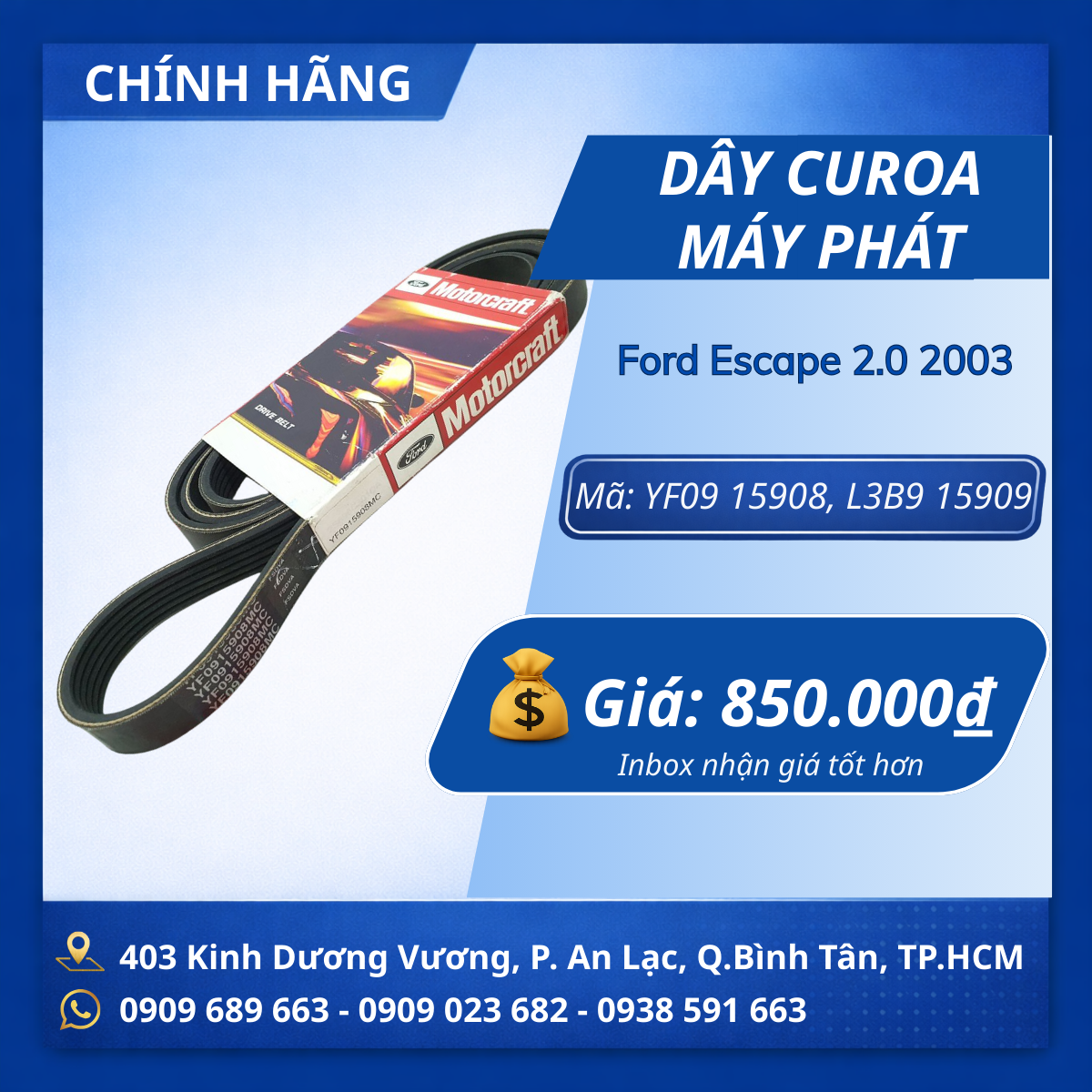 Dây curoa máy phát Ford Escape 2.0 2003 CH