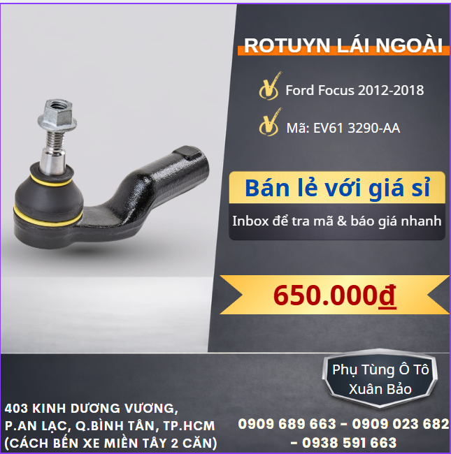 Rotuyn lái ngoài Ford Focus 2012-2018 RH CH