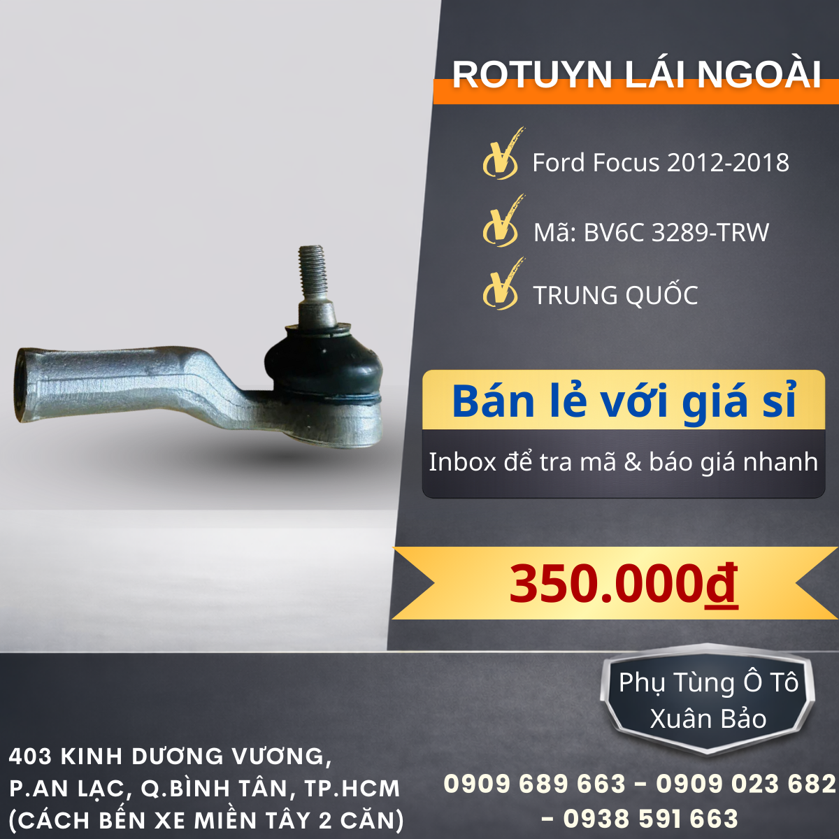 Rotuyn lái ngoài Ford Focus 2012-2018 LH TRW