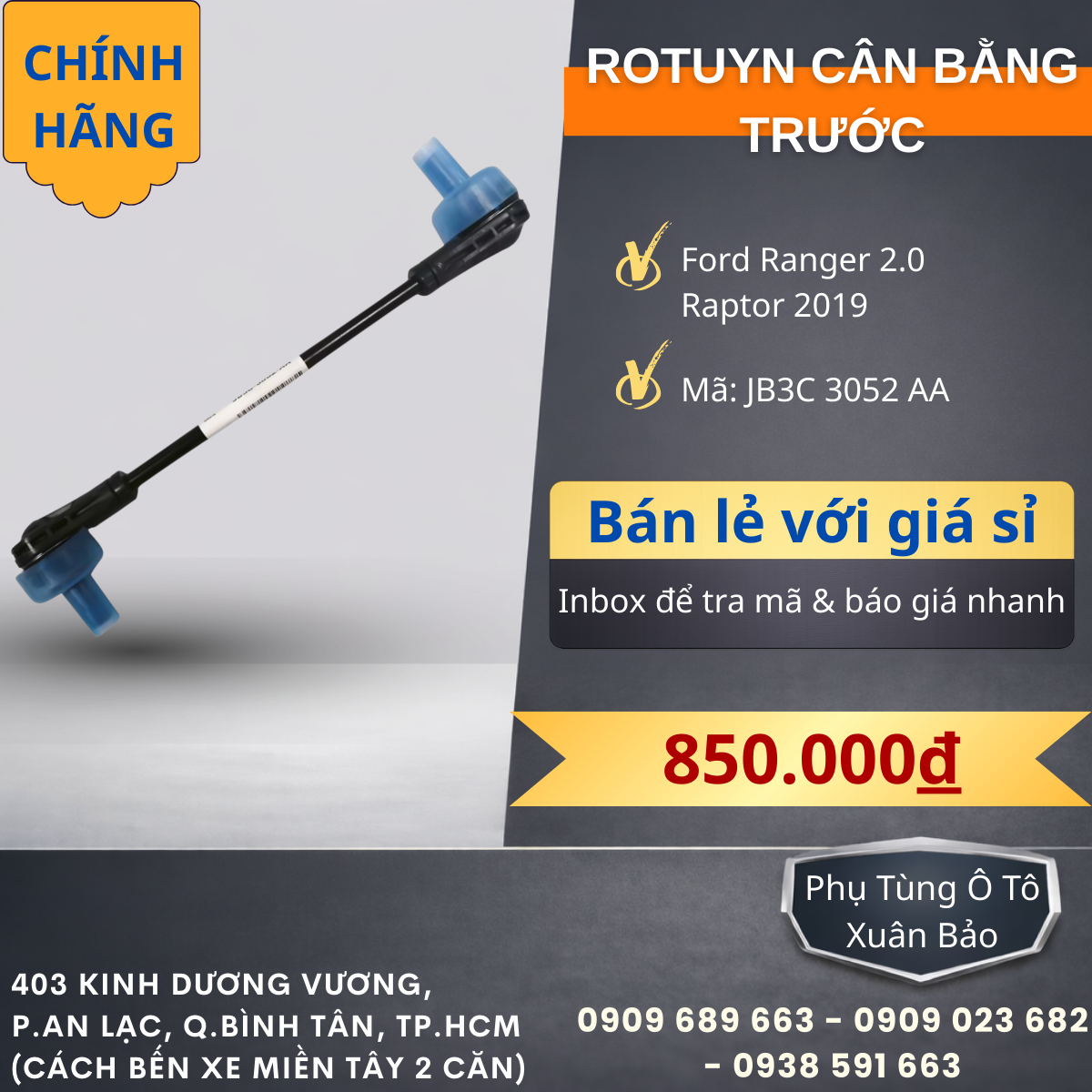 Rotuyn cân bằng trước Ford Ranger 2.0, Raptor 2019 CH