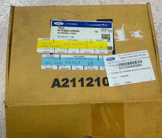 Logo cốp sau Ford Ranger 2022, Everest 2023-2024 CH