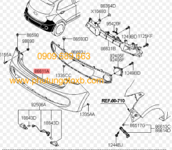 Cản sau Grand I10 có cảm biến 