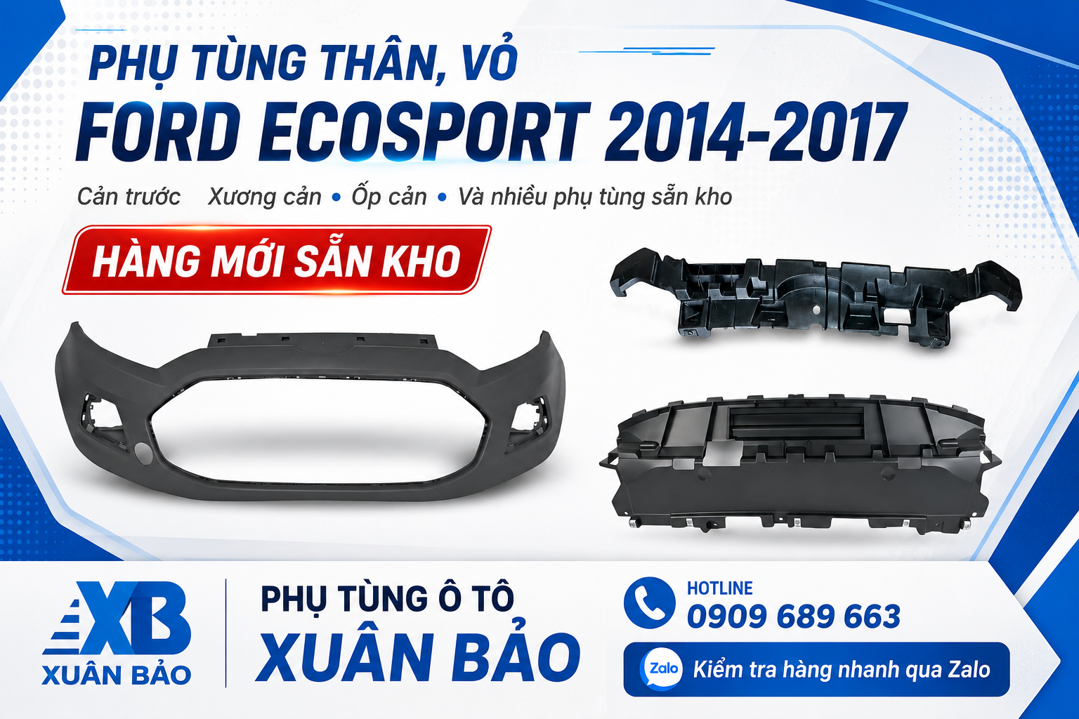 Phụ tùng thân vỏ Ford Ecosport 2014–2017 sẵn kho tại Xuân Bảo