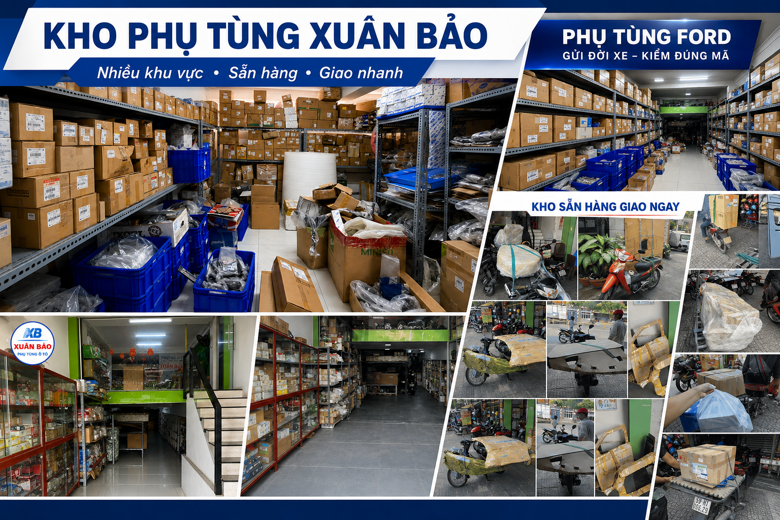 Kho phụ tùng ô tô Xuân Bảo sẵn hàng giao nhanh