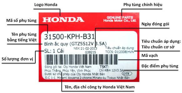 Tìm hiểu thông tin về phân biệt phụ tùng Honda chính hãng