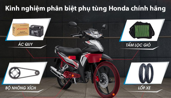 Làm sao để phân biệt phụ tùng Honda chính hãng?