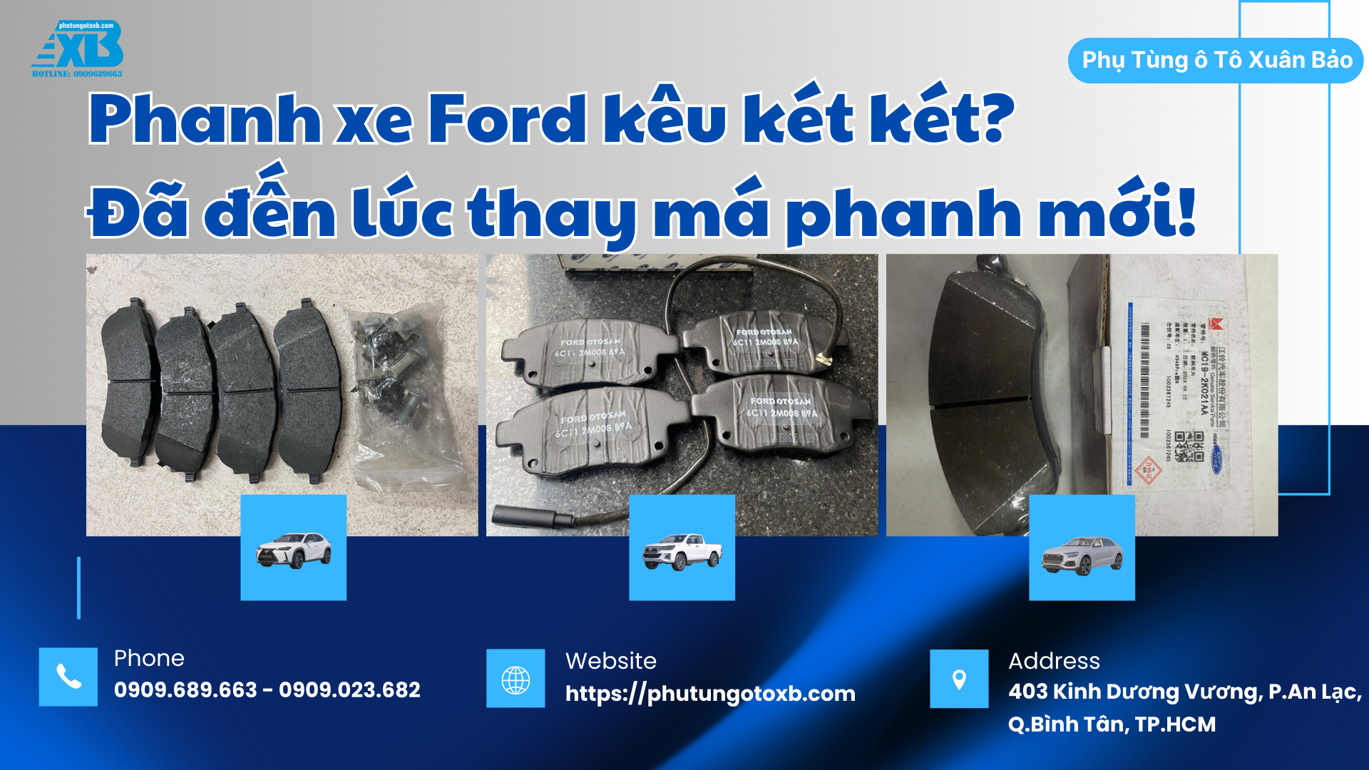 Phanh xe Ford kêu két két? 👉 Đã đến lúc thay má phanh mới!