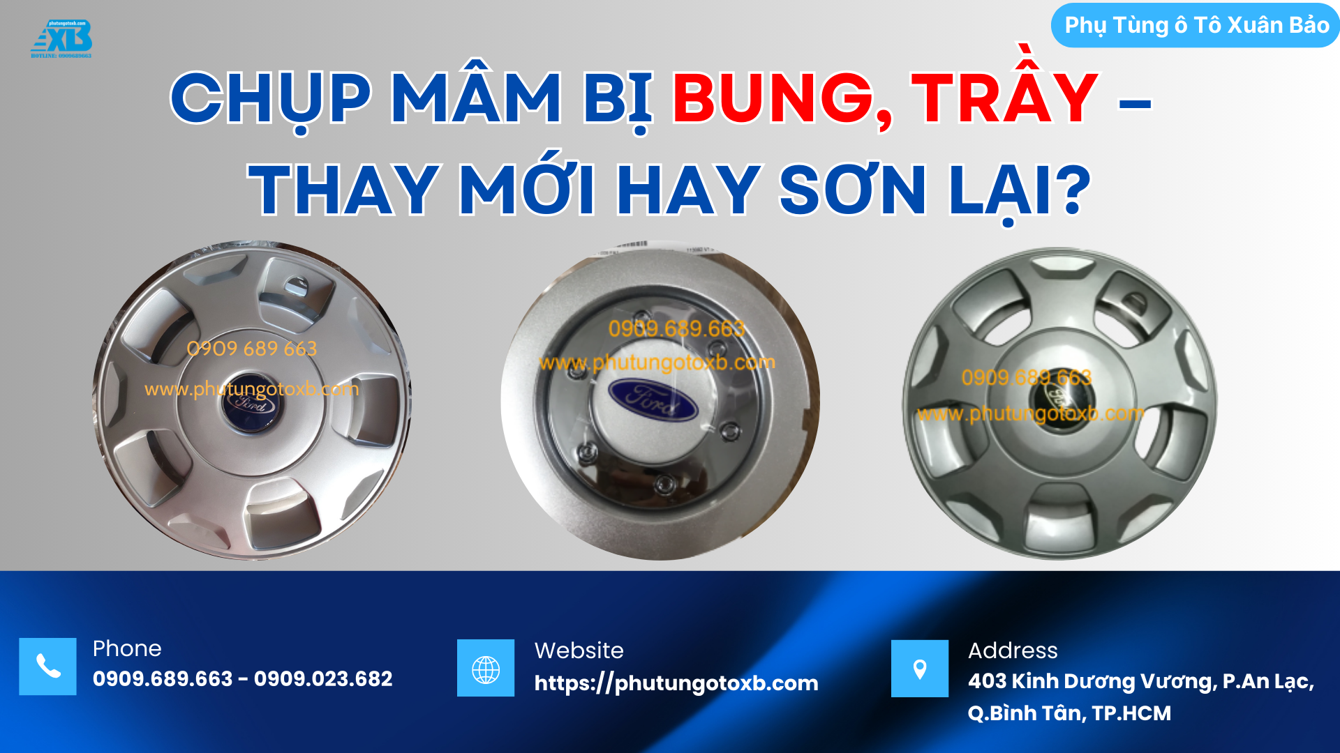 Chụp Mâm Bị Bung, Trầy – Thay Mới Hay Sơn Lại?