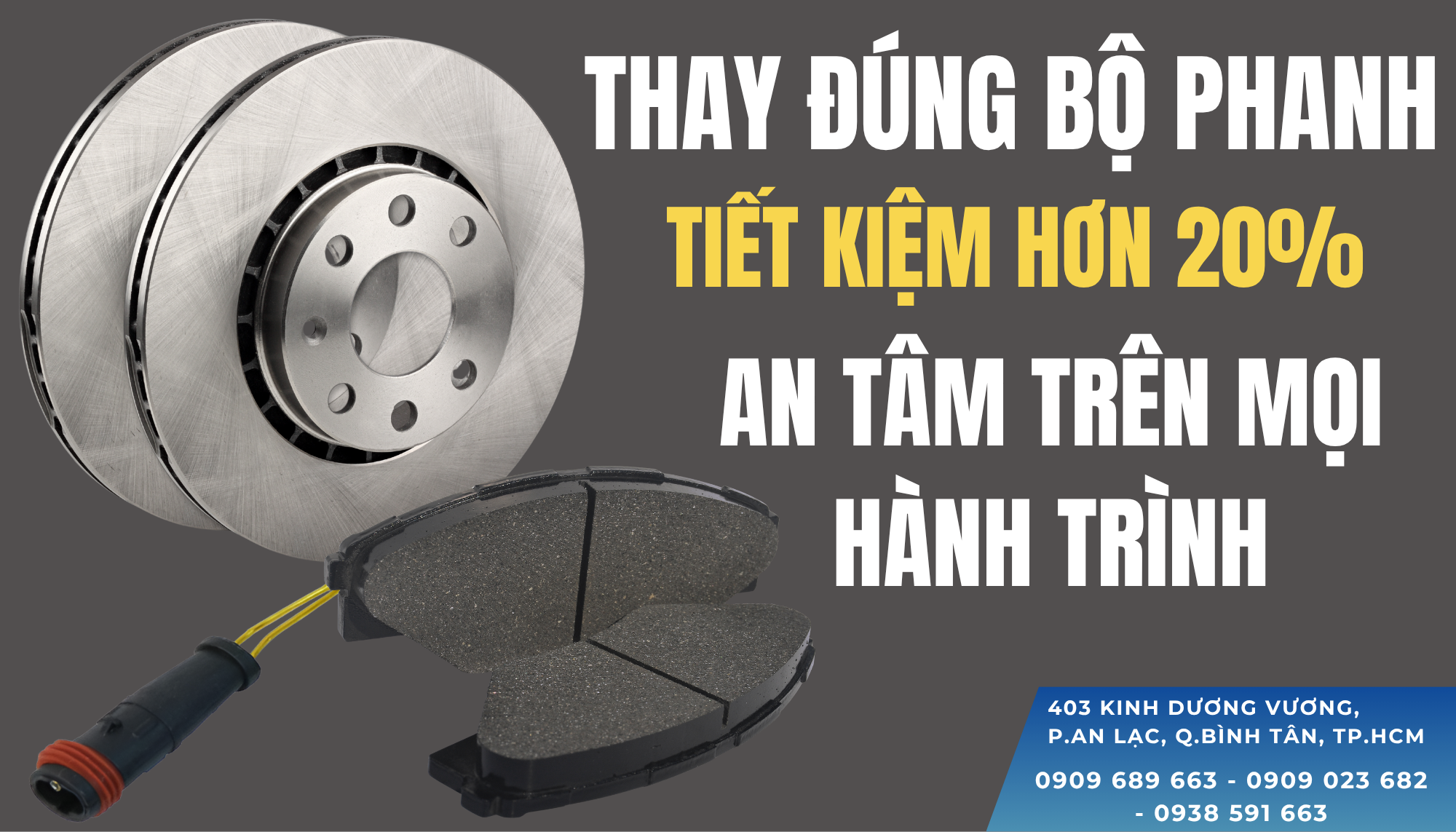 Bộ 3 phụ tùng phanh nên thay cùng lúc – Tiết kiệm hơn 20%, phanh êm như mới