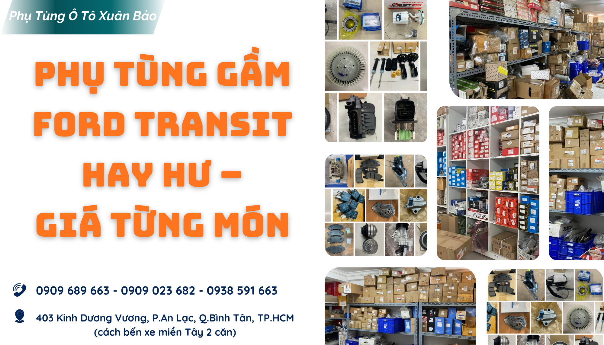 Phụ tùng gầm Ford Transit hay hư – Giá từng món + mã chuẩn