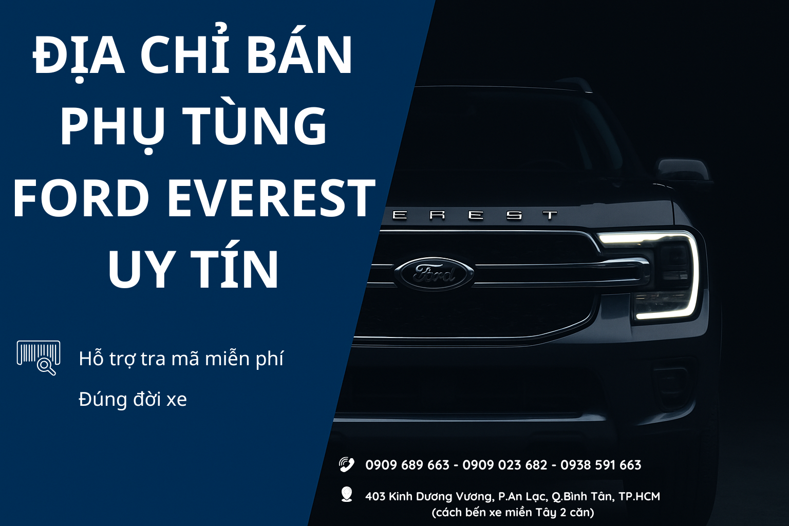 Địa chỉ bán phụ tùng Ford Everest uy tín, hỗ trợ tra mã miễn phí