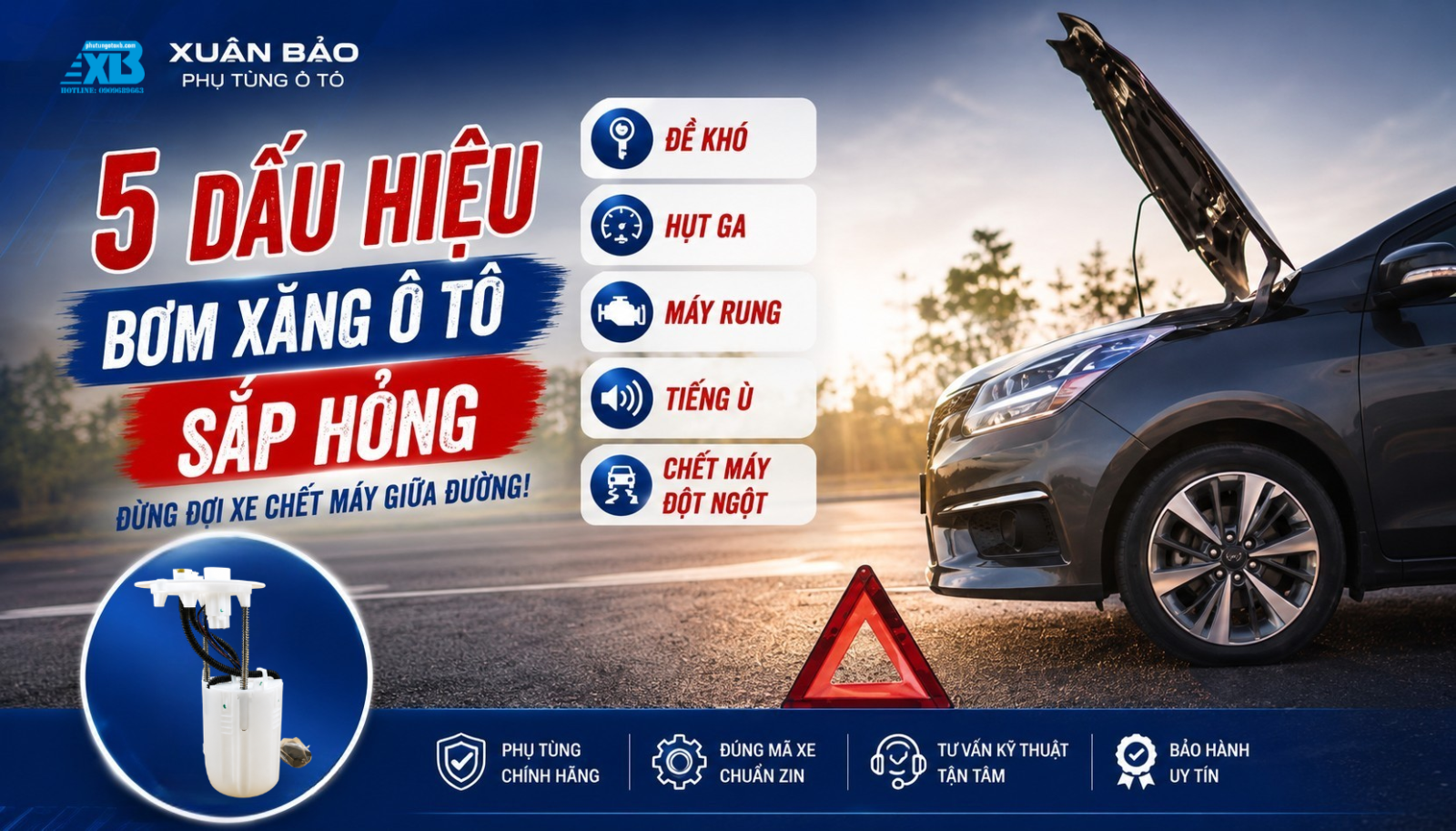 Đừng đợi xe chết máy giữa đường mới kiểm tra bơm xăng